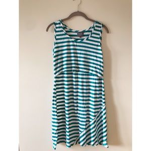 Milk striped nursing tank dress